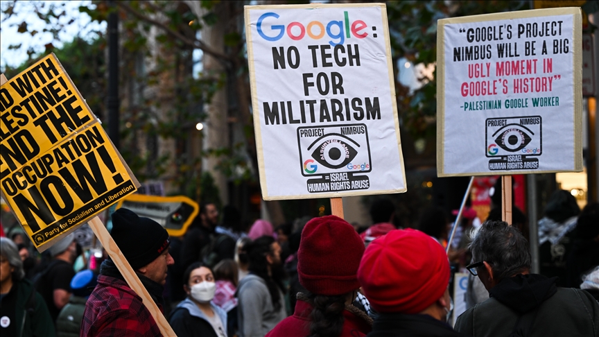 Google workers protest tech giant's project with Israel in US city of San Francisco