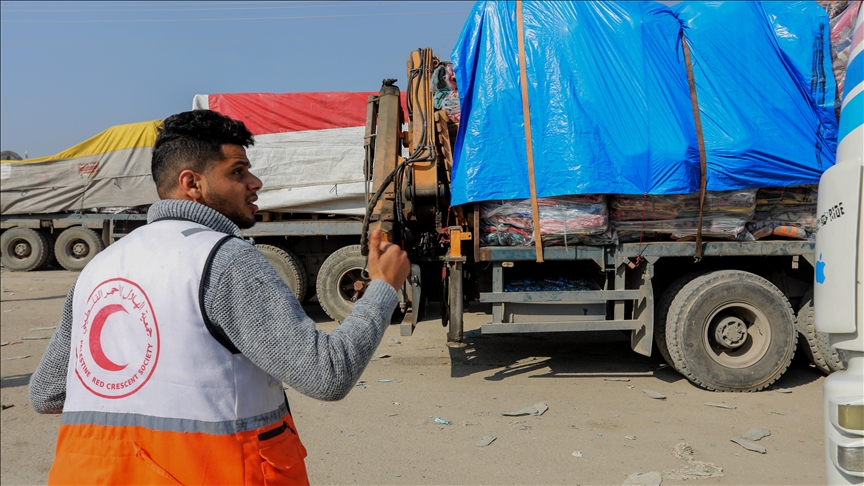 4,301 aid trucks enter Gaza between Oct. 21-Dec.16: Palestinian Red Crescent