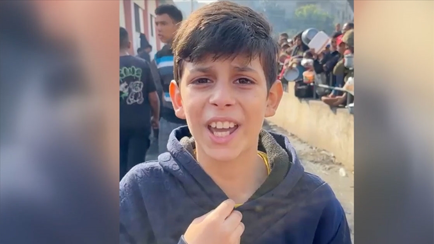Gazze'deki Filistinli çocuk: Aç yatıyoruz 