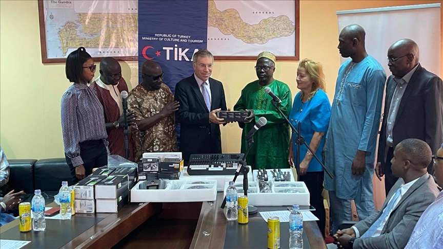 Turkish aid agency donates technical media equipment to Gambia
