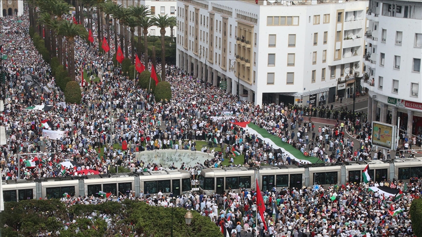 المغرب يشهد 100 مظاهرة تضامنية مع غزة