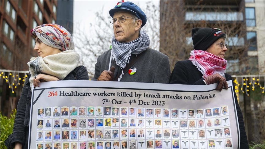 Interfaith commemoration takes places in London to mourn Gaza victims