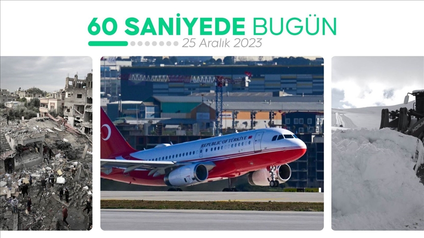 60 saniyede bugün (25 Aralık 2023)