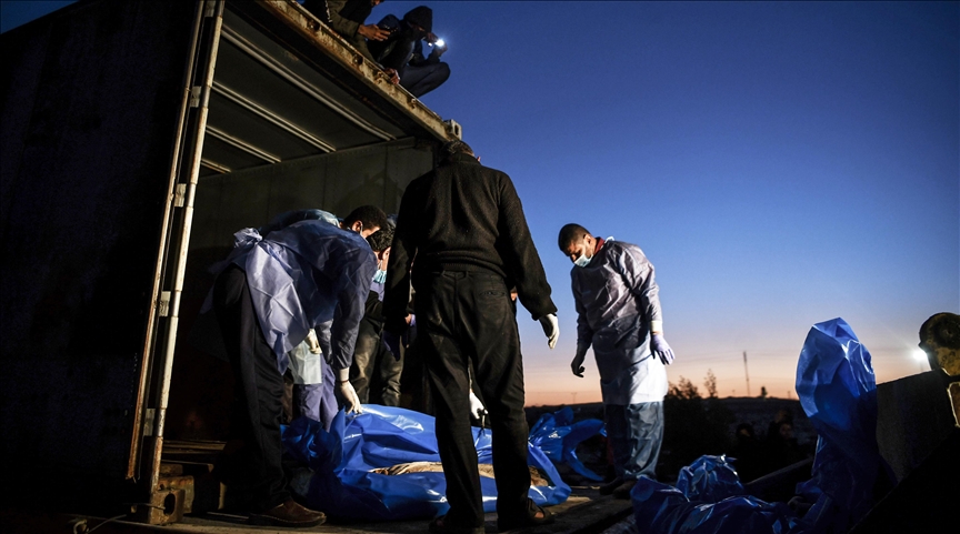Dozens of Palestinians' bodies arrive in Gaza following release by Israel