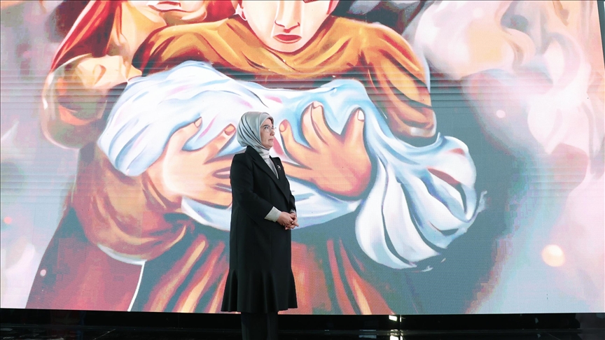 Turkish first lady calls on global community to end persecution of Palestinians in Gaza