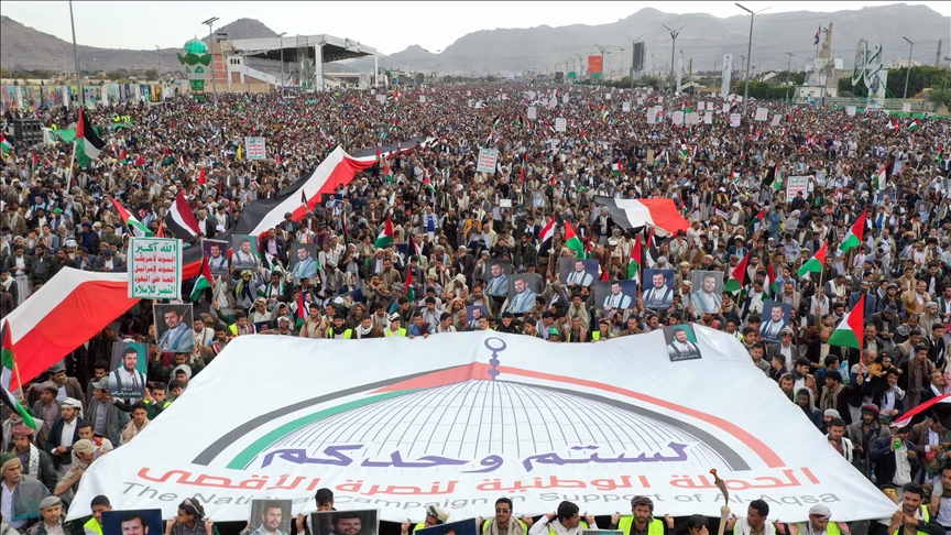 مظاهرات حاشدة في مدن يمنية دعما لغزة