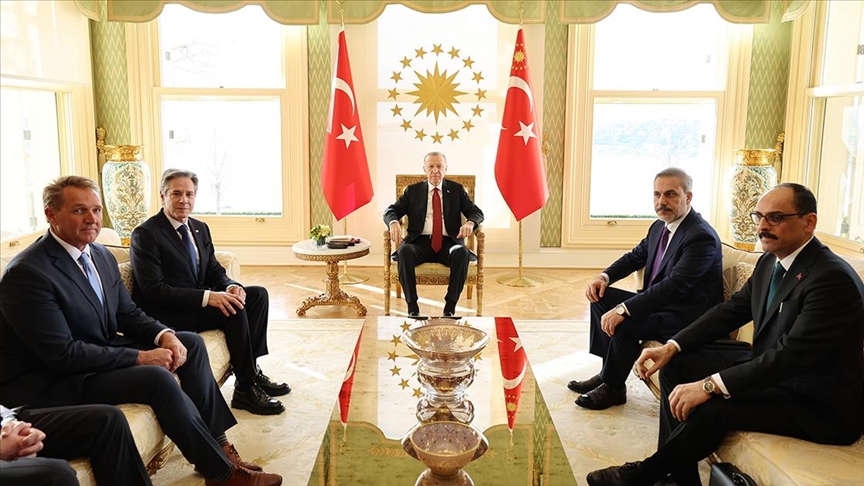 Cumhurbaşkanı Erdoğan, ABD Dışişleri Bakanı Blinken'i kabul etti