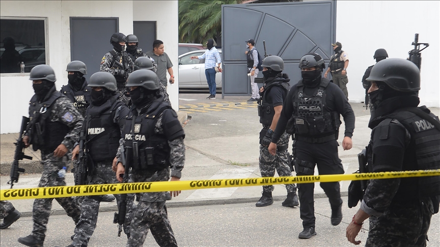 Police in Ecuador arrest 13 people for breaking into television channel during live broadcast
