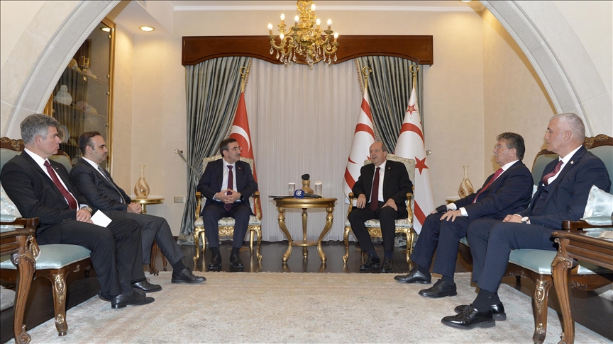 Northern Cyprus’ president receives Turkish vice president, minister