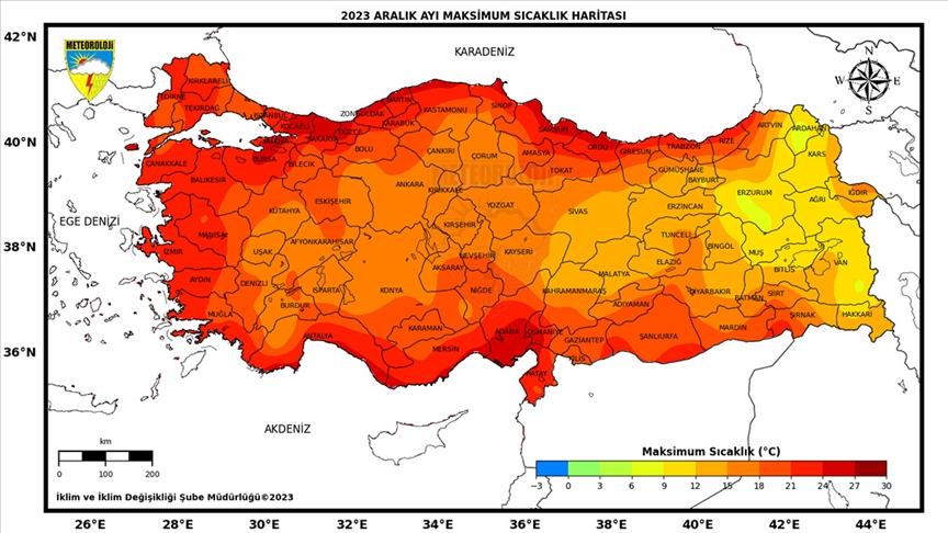 Son 53 yılın en sıcak aralık ayı geçen ay oldu