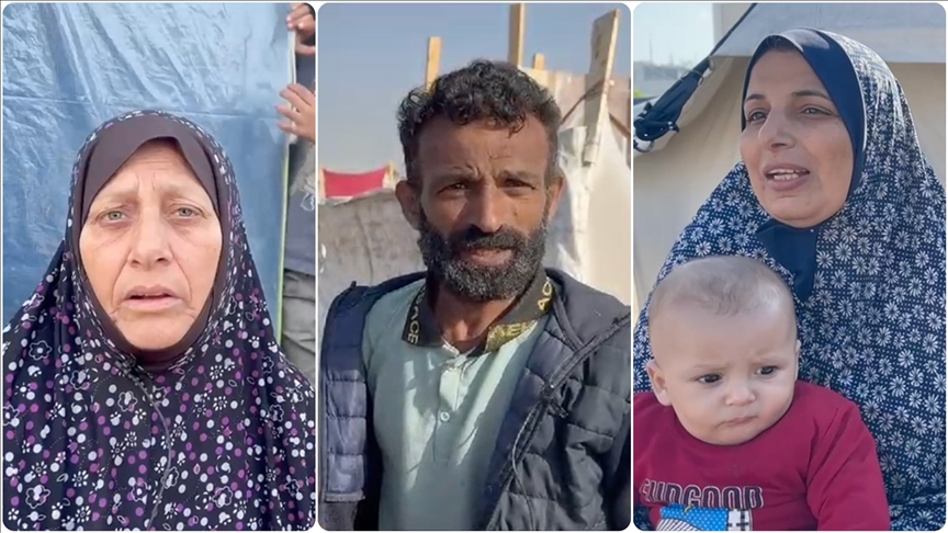 İsrail saldırılarının 100'üncü gününde zorla yerinden edilen Filistinlilerden "Gazze'yi terk etmeyeceğiz" mesajı