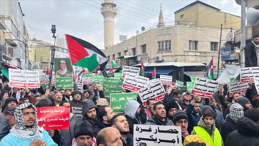 Ahead of ICJ ruling, hundreds of Jordanians protest in solidarity with Gaza