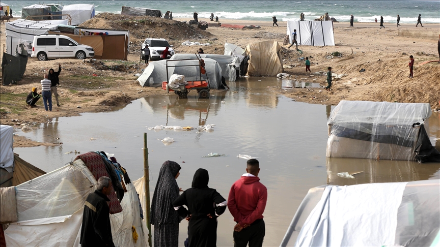 Heavy rains cause flooding in camps sheltering Palestinians