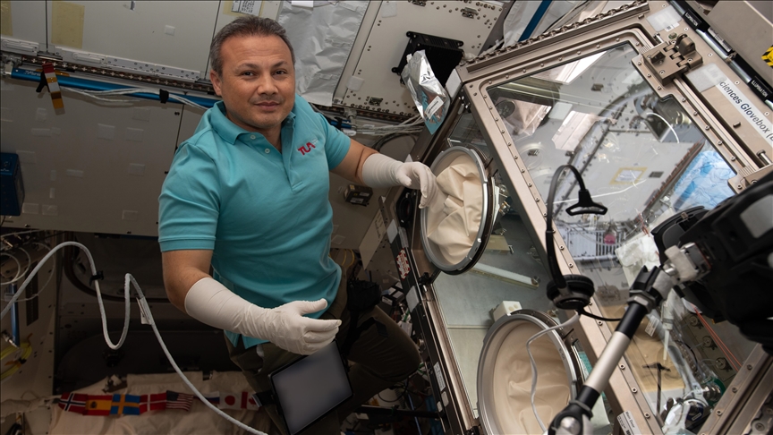 1st Turkish astronaut performs 'gMetal' experiment in space