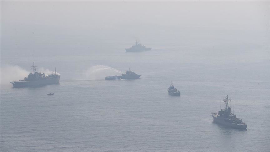 Indian naval forces conduct anti-piracy operations in Arabian Sea, off Somalia