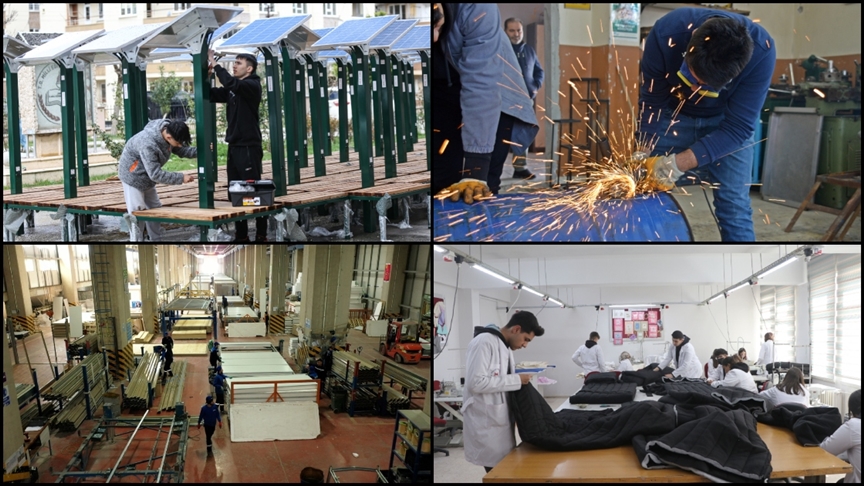  İstanbul'daki meslek liseleri afetzedelerin acil ihtiyaçları için "üretim üssü" gibi çalıştı