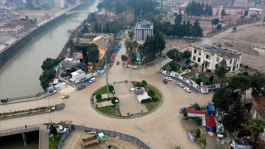 Hatay'ın simge noktaları depremlerin birinci yılında havadan görüntülendi