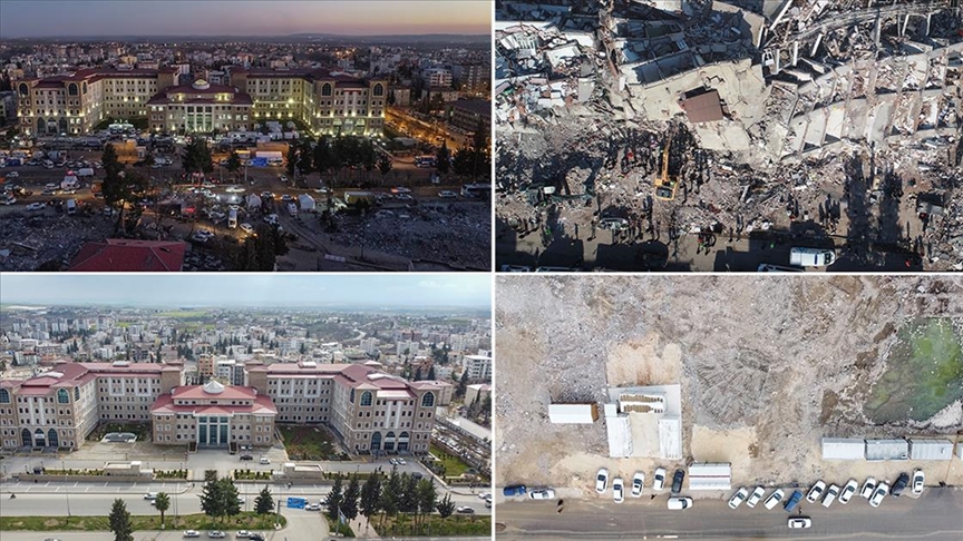 Depremden etkilenen Adıyaman, afetin 1. yılında havadan görüntülendi