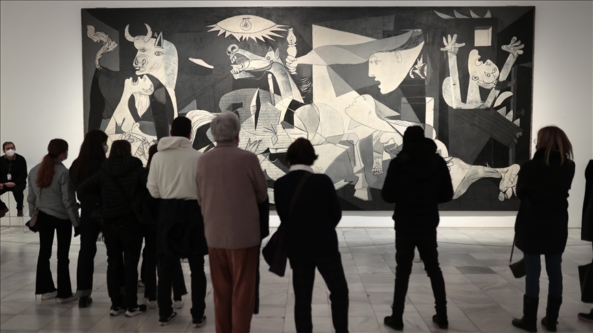 Pro-Palestine protesters utilize Picasso's Guernica as symbol of solidarity to condemn Israel