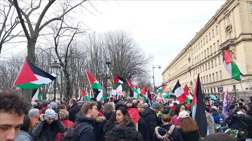 France : rassemblement de solidarité avec Gaza devant le Quai d’Orsay