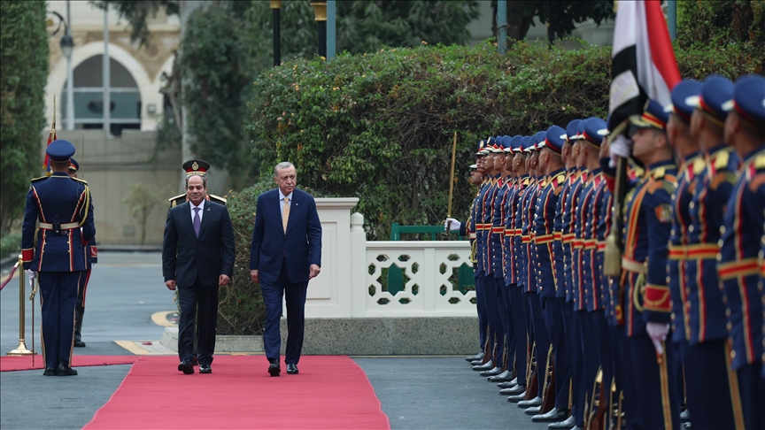 Turkish president arrives in Egypt for official visit