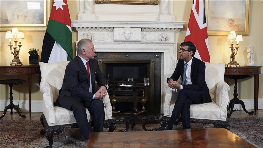 UK premier hosts Jordan's King to discuss Gaza