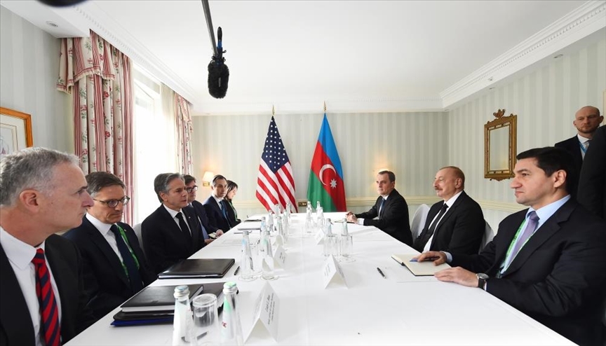 Президент Азербайджана Ильхам Алиев встретился с госсекретарем США Энтони Блинкеном