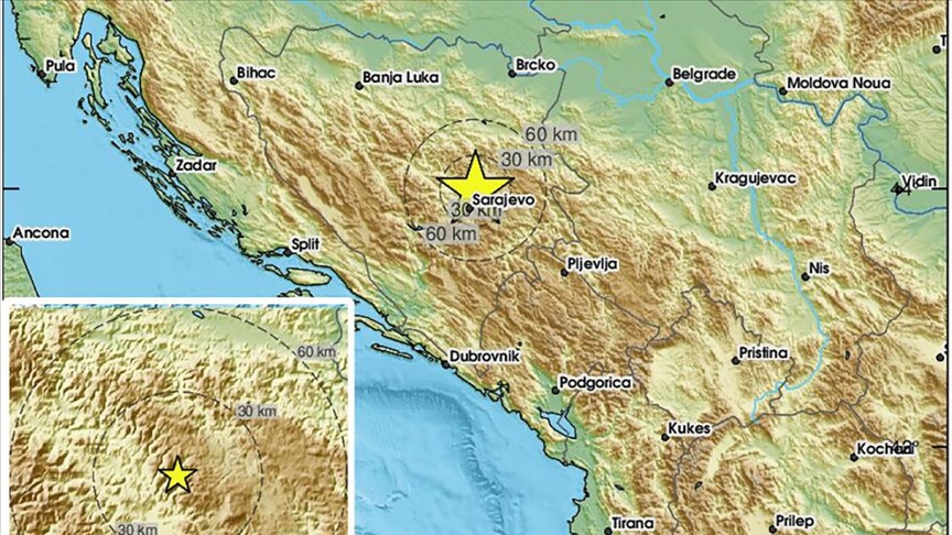 Jak zemljotres potresao BiH, epicentar desetak kilometara sjeverno od Sarajeva