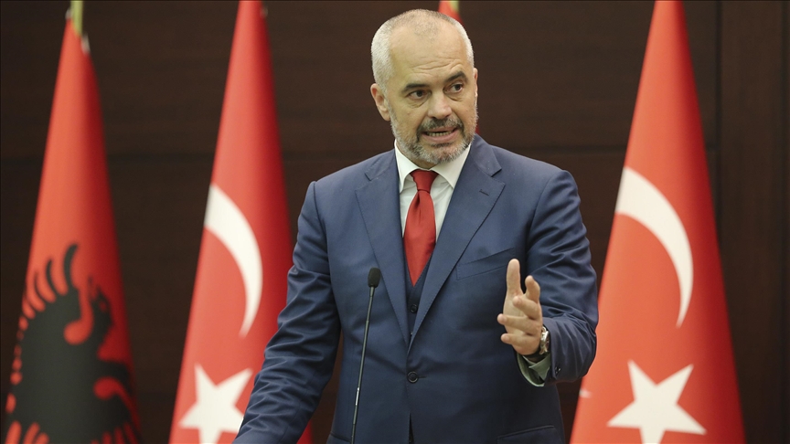 Albanian premier due in Türkiye Tuesday for official visit