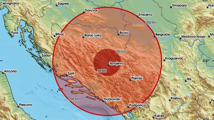 BiH: Novi zemljotres pogodio područje Sarajeva
