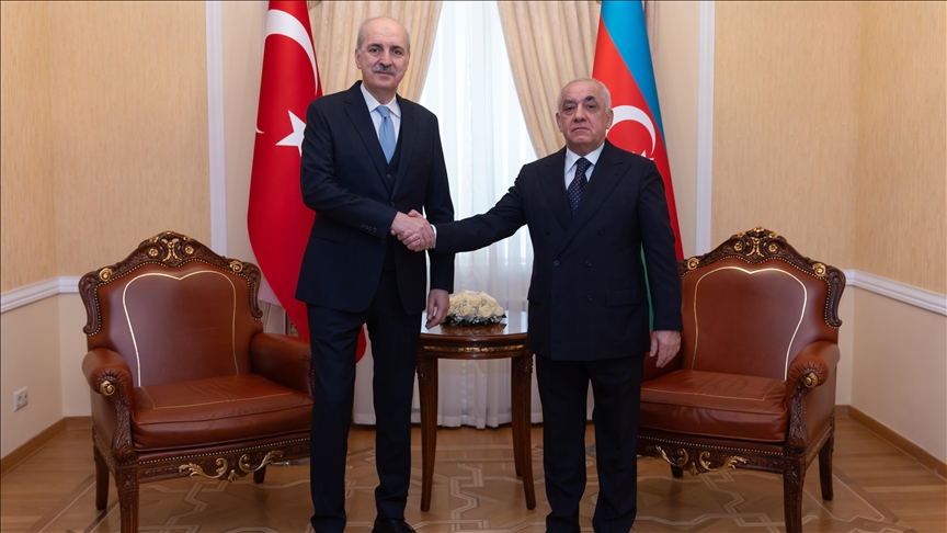 TBMM Başkanı Kurtulmuş, Azerbaycan Başbakanı Asadov ile görüştü