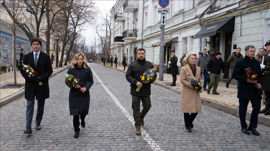 European leaders visit Ukraine on 2nd anniversary of Russia-Ukraine war