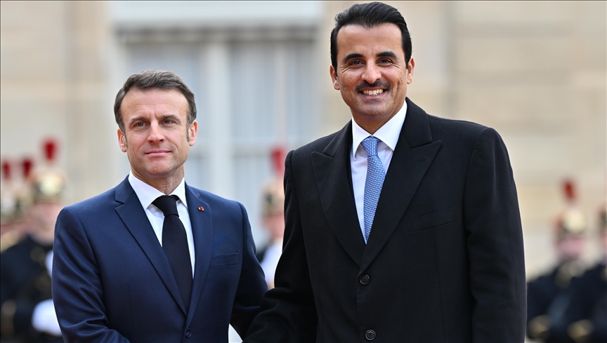 French president, Qatari emir discuss need for peace in MidEast