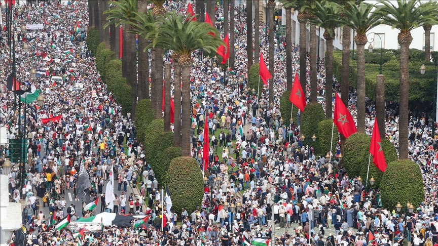 المغرب.. 100 مظاهرة في 48 مدينة دعما لغزة