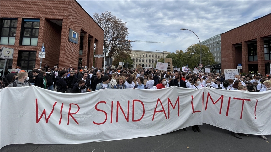 German hospital doctors walk out in latest pay dispute