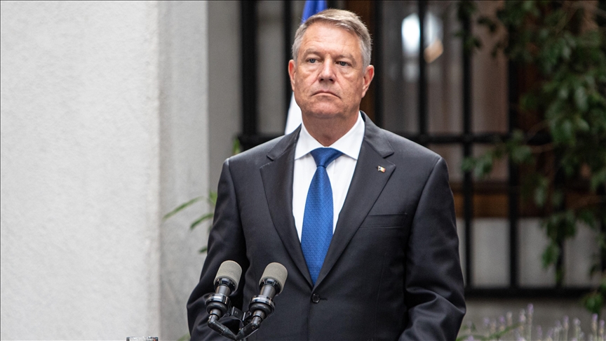 Romanian President Klaus Iohannis announces candidacy for NATO head