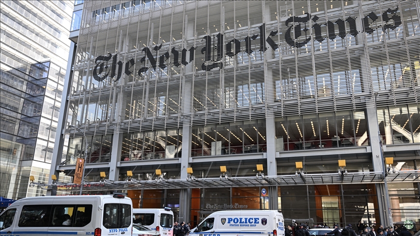 Pro-Palestine protesters block New York Times headquarters ...