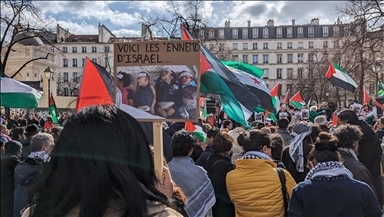Paris : Rassemblement de manifestants exigeant un cessez-le-feu à Gaza