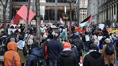 تظاهرات حمایت از غزه در نیویورک 