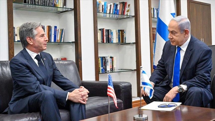 بلينكن يلتقي نتنياهو ووزراء حكومة الحرب في تل أبيب 