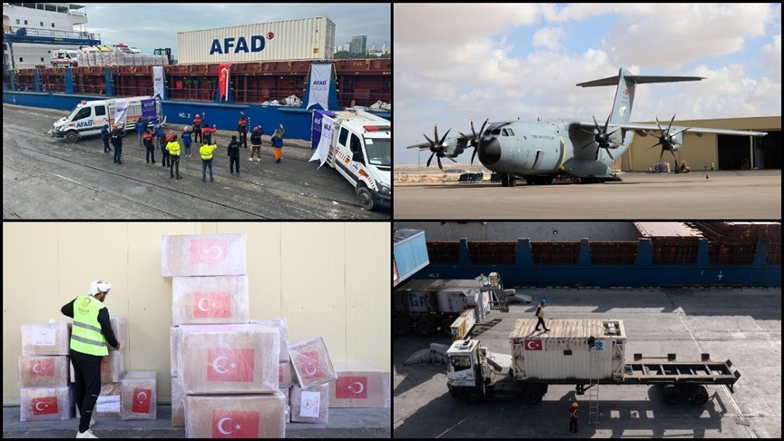 Türkiye ranks 2nd in sending most humanitarian aid to Gaza