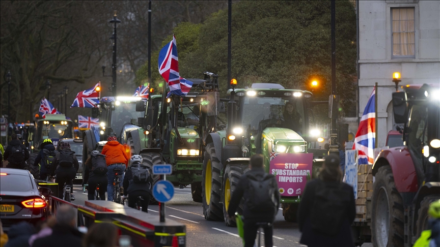 UK farmers stage massive tractor rally at parliament