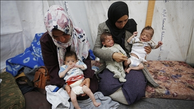 النزوح والجوع.. مأساة أم و3 توائم في خيمة جنوب غزة 