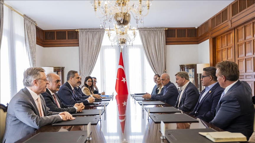 Turkish foreign minister receives US Armed Services Committee delegation