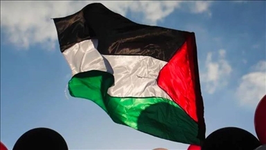 France : un drapeau palestinien géant déployé devant la mairie de Nice
