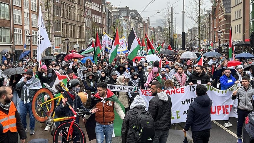 هولندا.. مظاهرة منددة بالممارسات الإسرائيلية في أمستردام