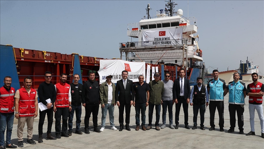 Восьмой корабль с гумпомощью из Турции прибыл в порт Эль-Ариш