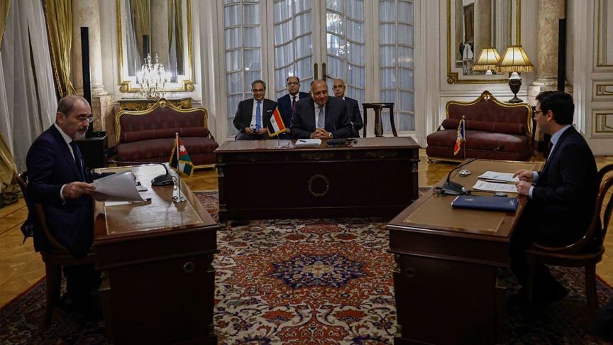 وزراء خارجية مصر والأردن وفرنسا يؤكدون ضرورة وقف الحرب في غزة