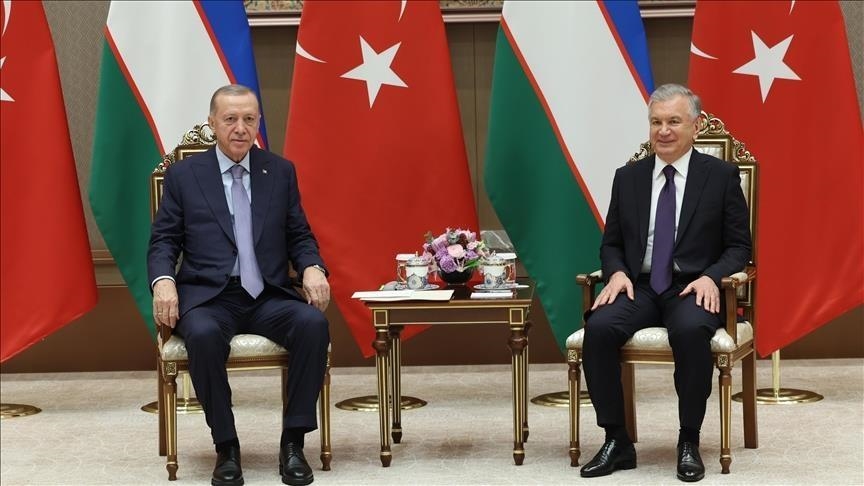 Turkish president discusses bilateral, regional issues with his Uzbek counterpart