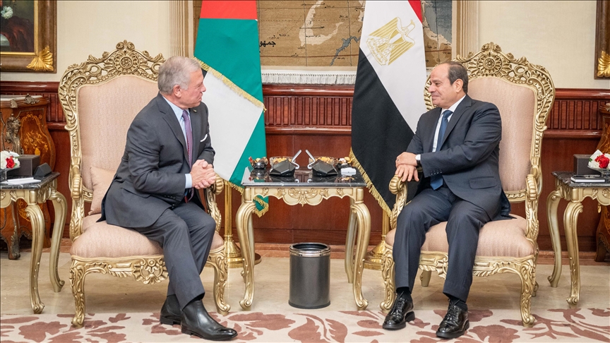 ملك الأردن ورئيس مصر يؤكدان على ضرورة التوصل لهدنة بغزة